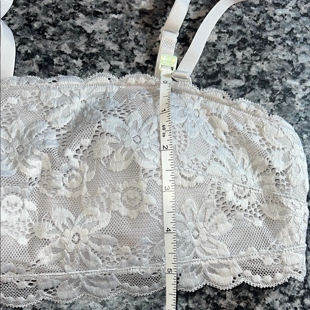 Floral Lace Bralette‎ light grey size 36 Oh So Soft adjustable/removeable straps